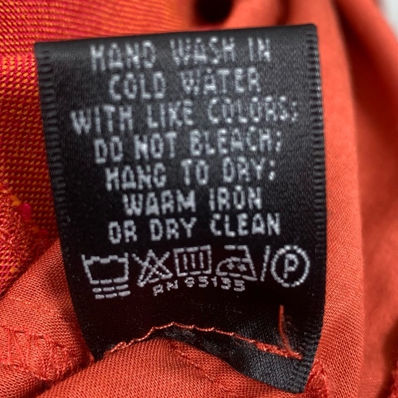 Lafayette 148 New York Rustic Orange Ruffle Dress Size 6 - Picture 10 of 12